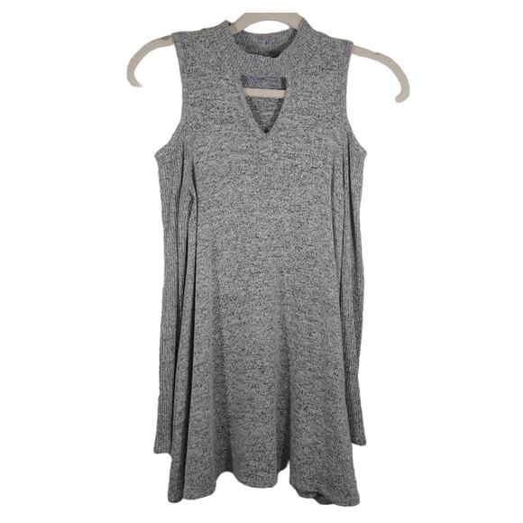 A I.N. San Francisco Heather Gray Brushed Cold Shoulder Long Sleeve Top Shirt S - Picture 1 of 12